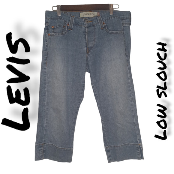 Levi's Denim - Levis Low Slouch Light Wash Cropped Jeans
